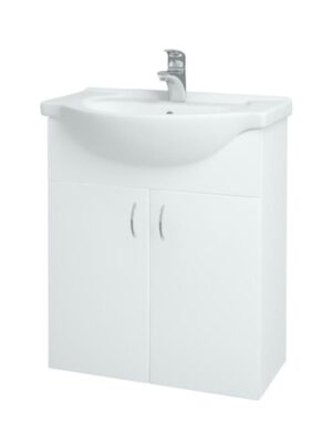 Dreja - Kúpeľňová skriňa PLUTO SZD2 65 - N01 Biela lesk / N01 Biela lesk 52341