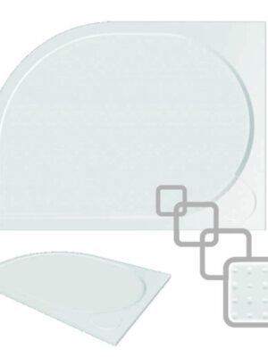HOPA - Asymetrická štvrťkruhová mramorová sprchová vanička Laka R550 - Rozmer A - 100 cm