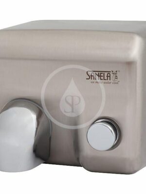 SANELA - Automatické osoušeče Elektrický sušič rúk s tlačidlom na čelnej stene