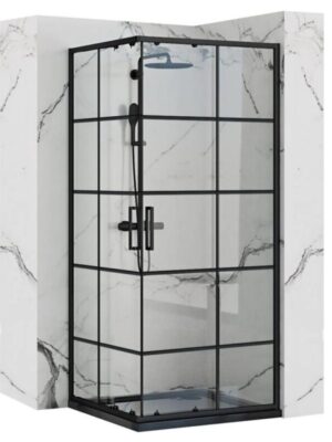 REA - Sprchovací kút Concept 80x80 čierny REA-K5479
