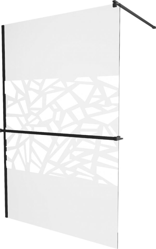 MEXEN/S - KIOTO Sprchová zástena WALK-IN s poličkou a držiakom uterákov 100 x 200 cm