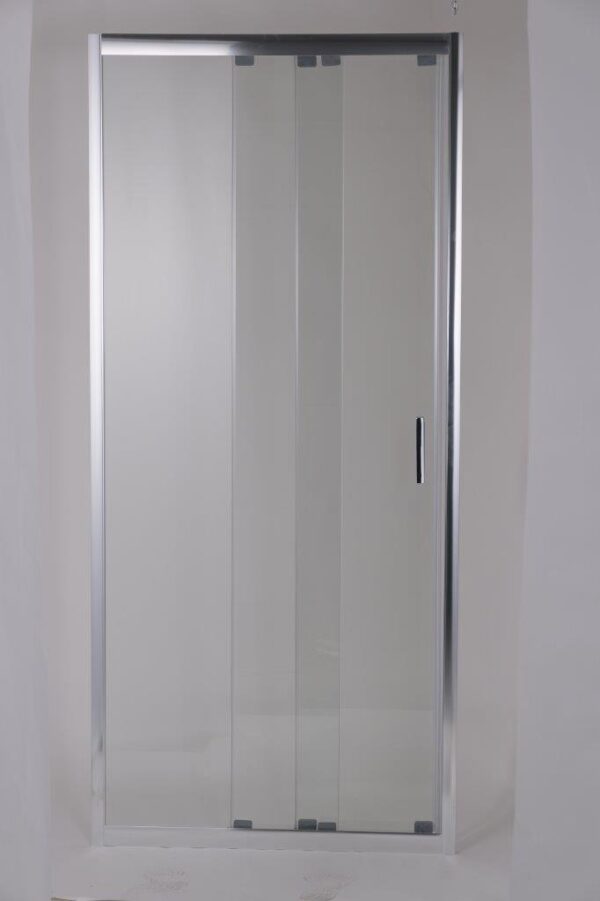 HOPA - 3-dielne sprchové dvere do niky MELIDE - FARBA rámu - Chróm / Leštený hliník (ALU)