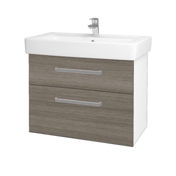 Dreja - Kúpeľňová skrinka Q MAX SZZ2 80 - N01 Biela lesk / Úchytka T01 / D03 Cafe 68427A Dreja - Kúpeľňová skrinka Q MAX SZZ2 80 - N01 Biela lesk / Úchytka T01 / D03 Cafe 68427A
