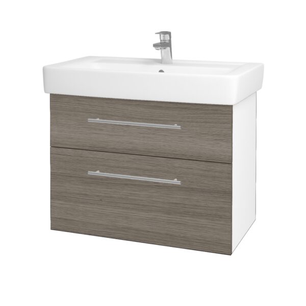 Dreja - Kúpeľňová skrinka Q MAX SZZ2 80 - N01 Biela lesk / Úchytka T02 / D03 Cafe 68427B Dreja - Kúpeľňová skrinka Q MAX SZZ2 80 - N01 Biela lesk / Úchytka T02 / D03 Cafe 68427B