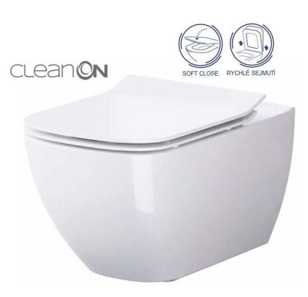 CERSANIT - SET B245 závesná misa VIRGO CLEAN ON vrátane dur. sedátka SLIM LW WO S701-427 CERSANIT - SET B245 závesná misa VIRGO CLEAN ON vrátane dur. sedátka SLIM LW WO S701-427
