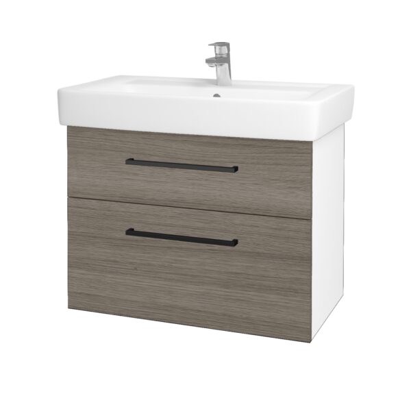 Dreja - Kúpeľňová skrinka Q MAX SZZ2 80 - N01 Biela lesk / Úchytka T06 / D03 Cafe 68427H Dreja - Kúpeľňová skrinka Q MAX SZZ2 80 - N01 Biela lesk / Úchytka T06 / D03 Cafe 68427H
