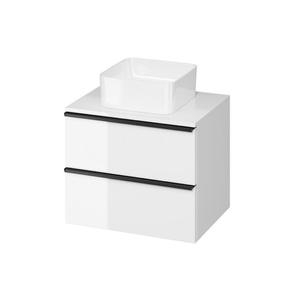CERSANIT - Skrinka VIRGO 60 biela pod umývadlo na dosku s čiernymi úchytmi S522-019 CERSANIT - Skrinka VIRGO 60 biela pod umývadlo na dosku s čiernymi úchytmi S522-019