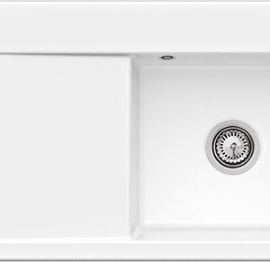 VILLEROY & BOCH VILLEROY & BOCH - Keramický drez Subway Style 50 White alpín nadstavný 900 x 510 bez excentru 335101R1 VILLEROY & BOCH VILLEROY & BOCH - Keramický drez Subway Style 50 White alpín nadstavný 900 x 510 bez excentru 335101R1