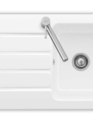 VILLEROY & BOCH VILLEROY & BOCH - Keramický drez Architectura 50 White alpin nástavný 860 x 510 bez excentra 335001R1 VILLEROY & BOCH VILLEROY & BOCH - Keramický drez Architectura 50 White alpin nástavný 860 x 510 bez excentra 335001R1