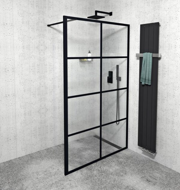 GELCO - CURE BLACK sprchová zástena 1400 číre sklo CB140 GELCO - CURE BLACK sprchová zástena 1400 číre sklo CB140