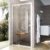 RAVAK – Pivot Sprchové dvere otočné pivotové dvojdielne PDOP2-110, 1061 mm – 1111 mm – farba biela/biela, sklo transparent 03GD0101Z1