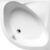 POLYSAN – SELMA hlboká sprchová vanička štvrťkruhová 90x90x30cm, R550, biela 28611