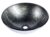 SAPHO – DAMAR sklenené umývadlo priemer 42 cm, tmavo šedá/strieborna 2501-20