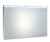 SAPHO – BORA zrkadlo v ráme 1000x600mm s LED osvetlením a s prepínačom, chróm AL716