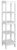 AQUALINE – ETIDE policový regál vysoký 36x152x36 cm, biela mat ET156